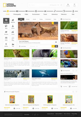 National Geographic Redesign [PSD]