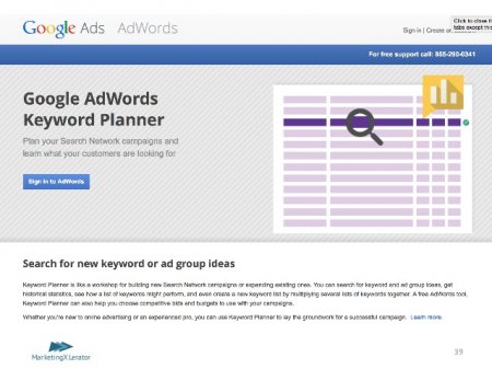    AdWords (Google AdWords Keyword Planner)